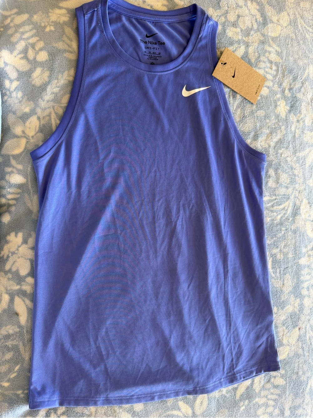 Nike Women’s Blue Purple Athletic Tank with White Swoosh Size XS